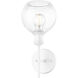 Axel 1 Light 6.5 inch Matte White Wall Sconce Wall Light in Clear Glass